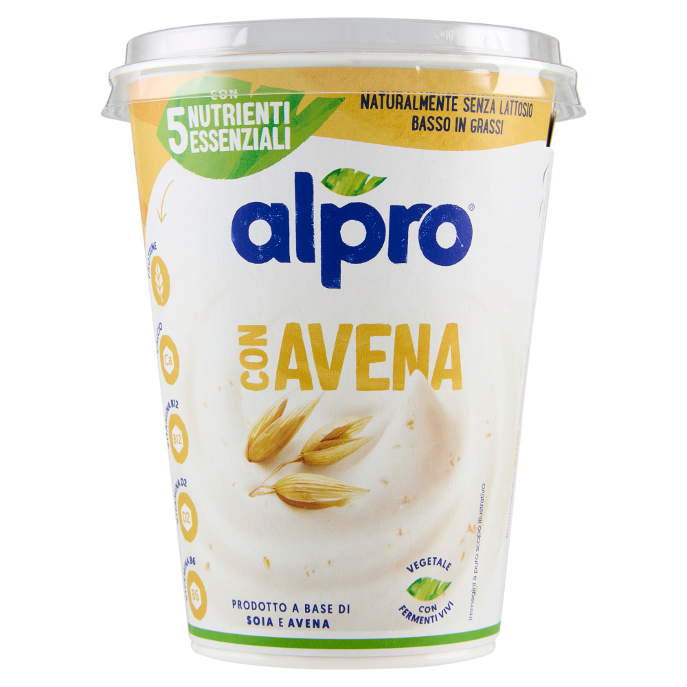 ALPRO Alternativa Vegetale allo Yogurt, a base di Soia e Avena, basso in Grassi, No Lattosio, 400g