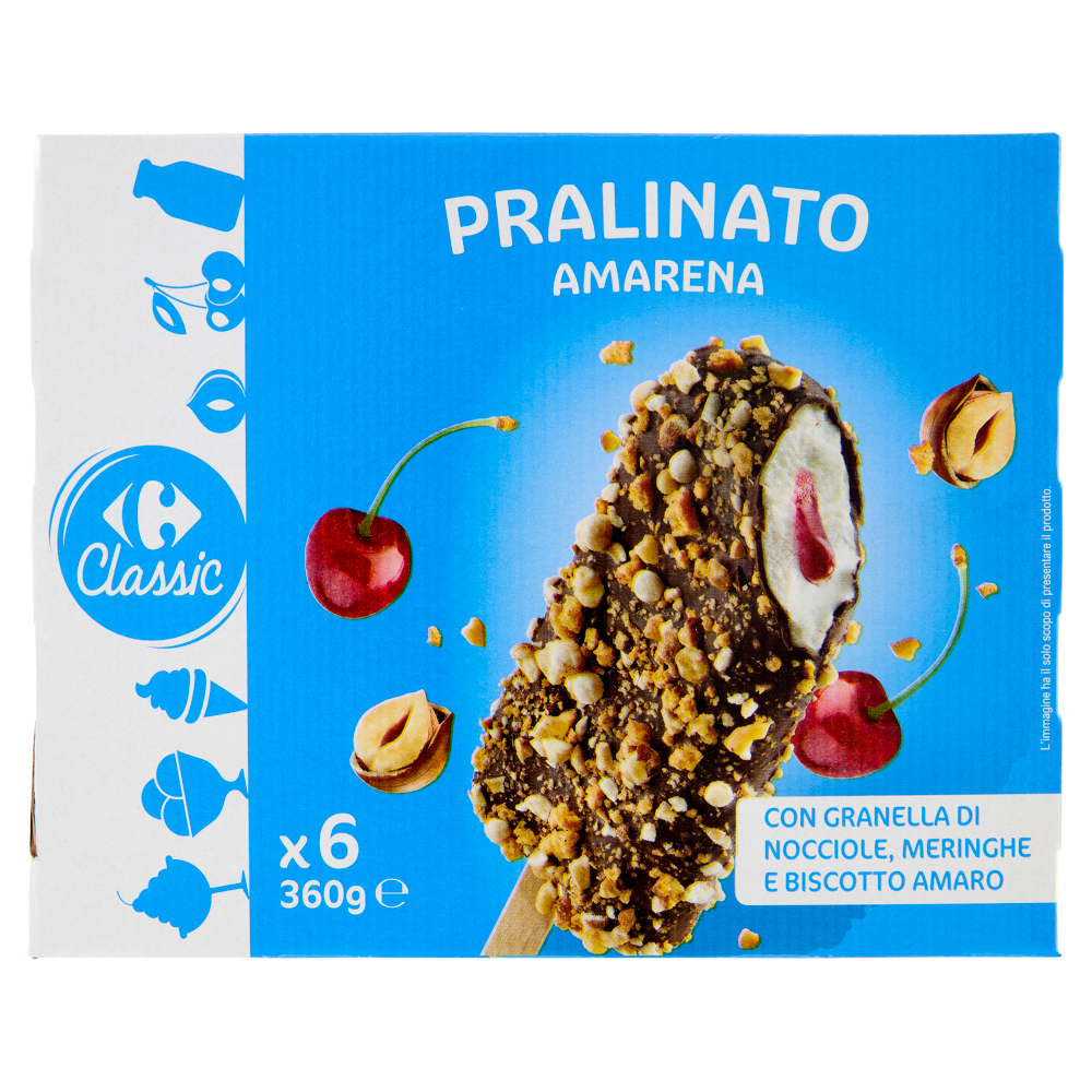 Carrefour Classic Pralinato Amarena 6 x 60 g