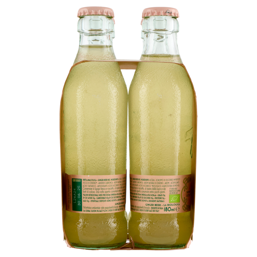 Tassoni Ginger Beer la Biologica 4 x 180 ml