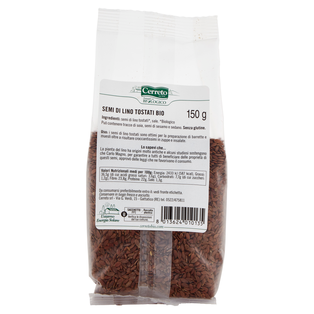 Cerreto i Semi Tostati Semi di Lino Tostati Bio 150 g