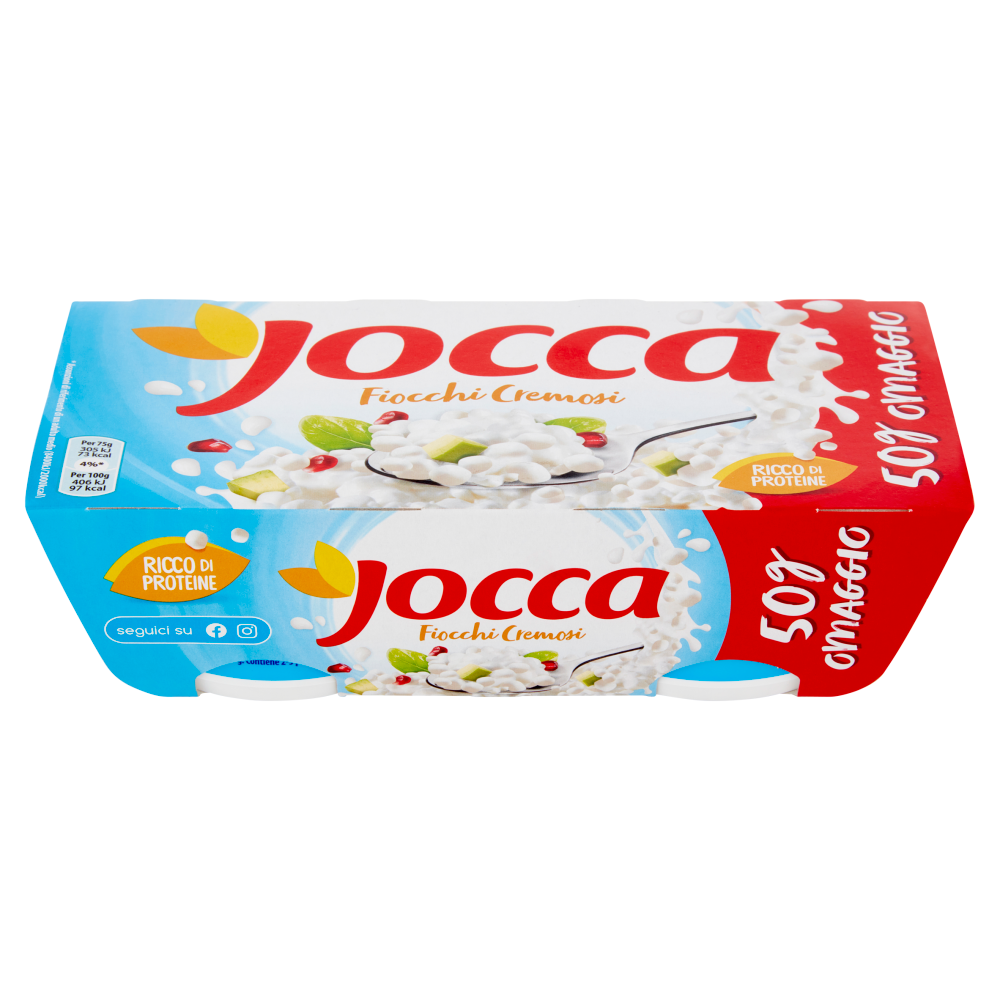 Jocca fiocchi di latte a base di formaggio fresco magro - 2 x 175 g