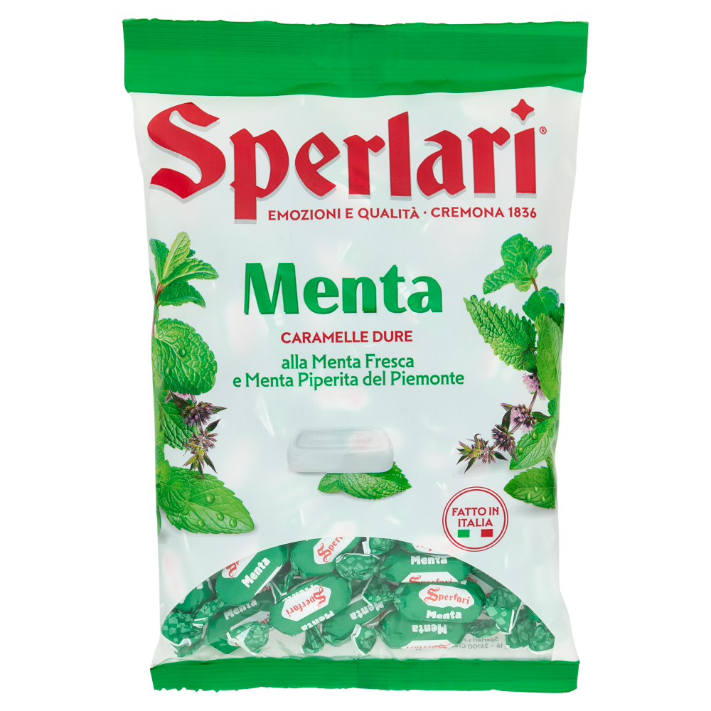 Sperlari Menta Caramelle Dure alla Menta Fresca e Menta Piperita del Piemonte 420 g