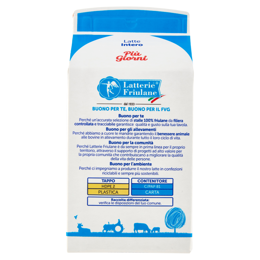 Latterie Friulane Latte Intero Più Giorni 500 ml