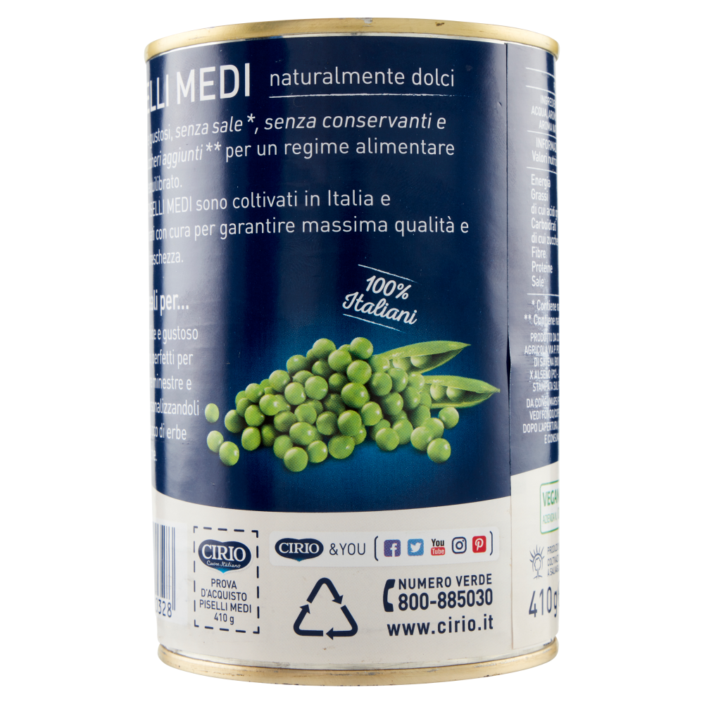 Cirio Piselli Medi 410 g