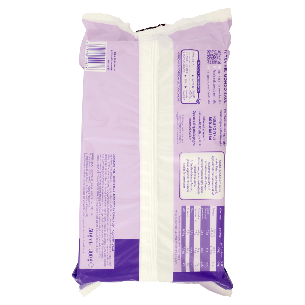 Bauli Croissant Crema 6 x 50 g