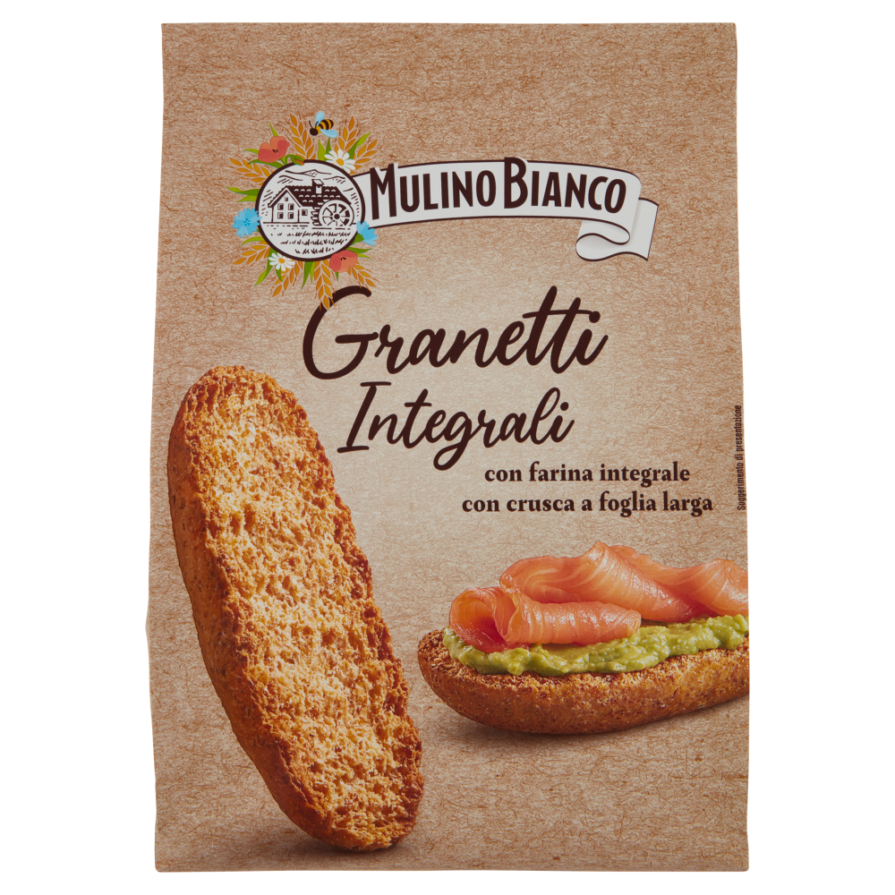 Mulino Bianco Granetti Crostini integrali Ricchi di Fibre 280g 