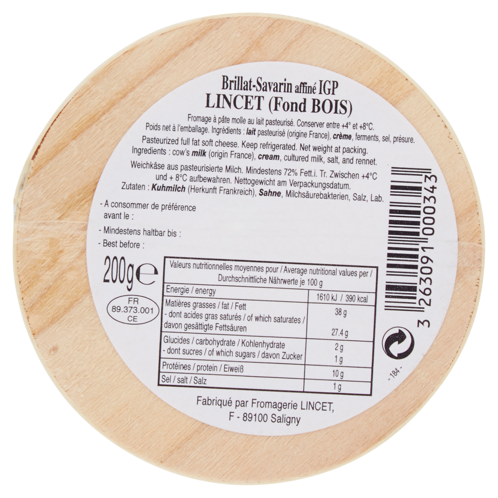 Lincet Brillant-Savarin Affin&eacute; IGP 200 g
