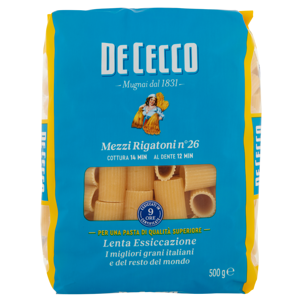 De Cecco Mezzi Rigatoni n°26 500 g