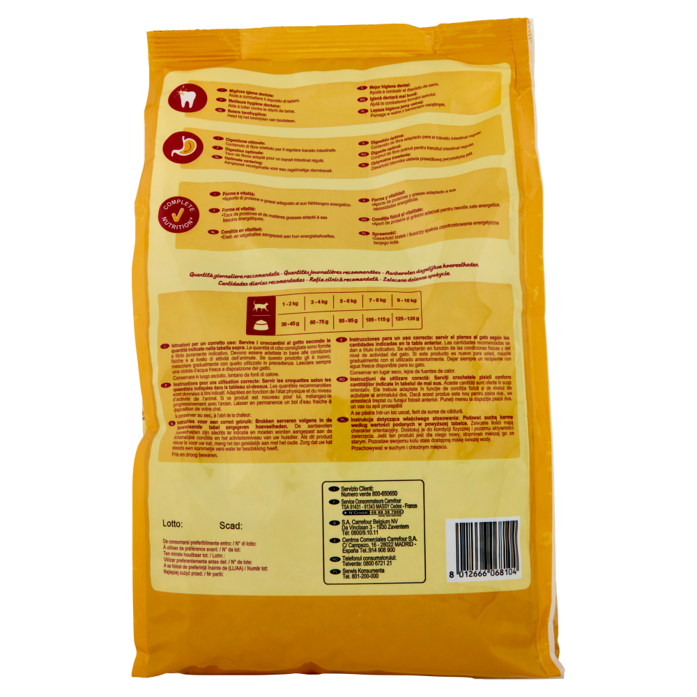 Carrefour Adult Croccantini Con tonno e salmone per gatti 2 kg