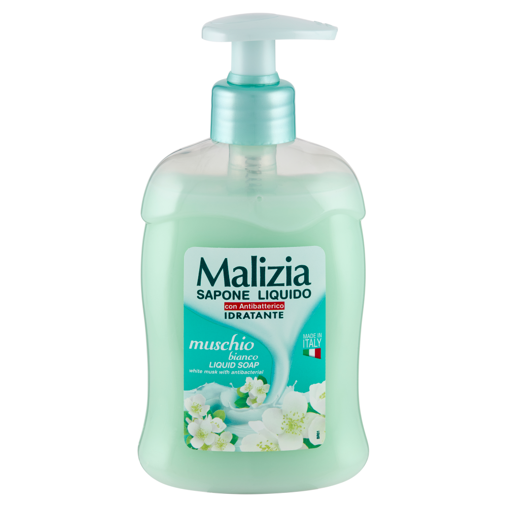 Malizia Sapone Liquido con Antibatterico Idratante muschio bianco 300 mL