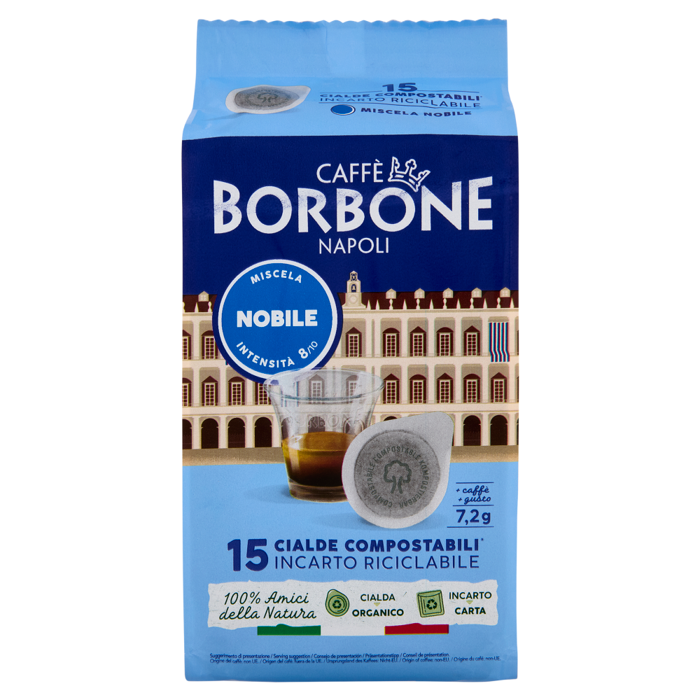 Caff&egrave; Borbone Miscela Nobile Cialde Compostabili* 15 x 7,2 g