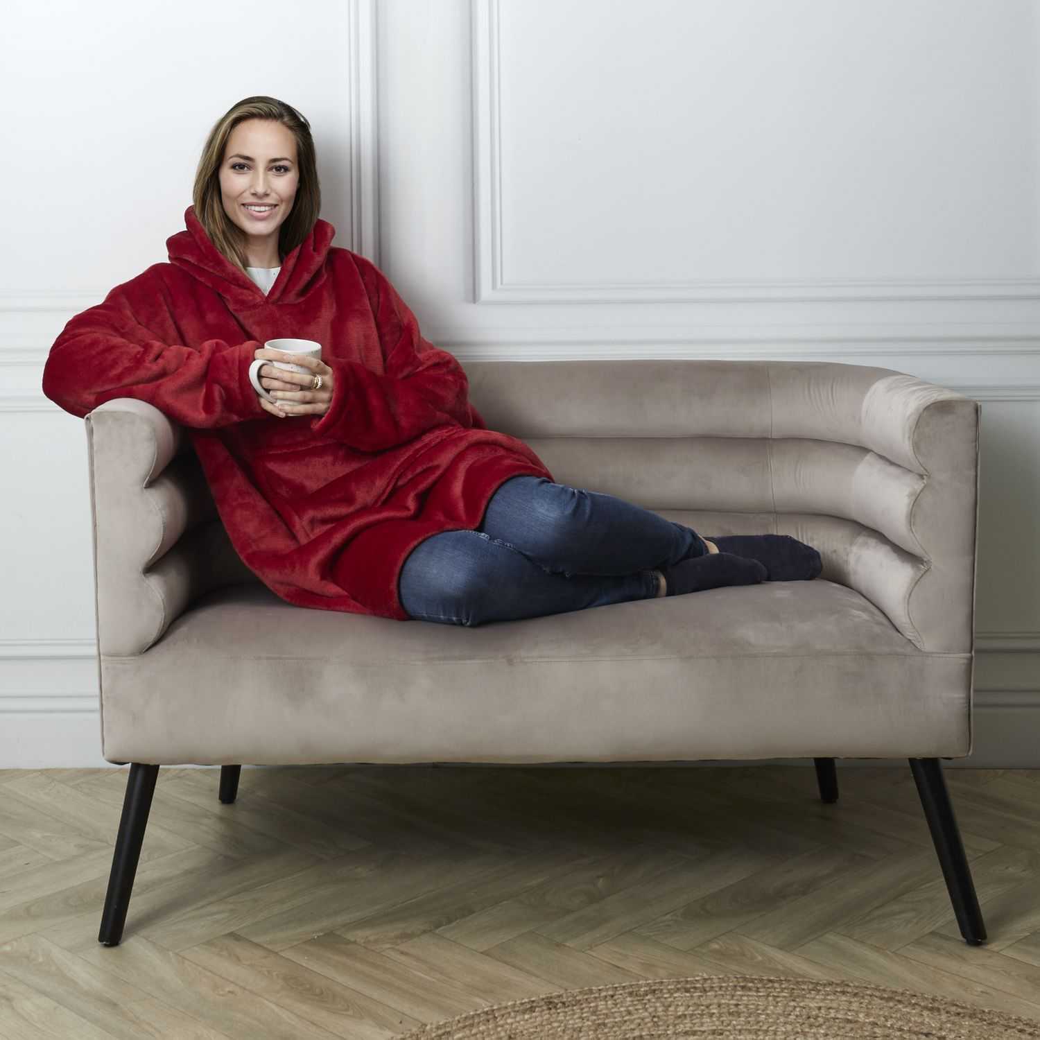 CMP Plaid con cappuccio e maniche Rosso terra