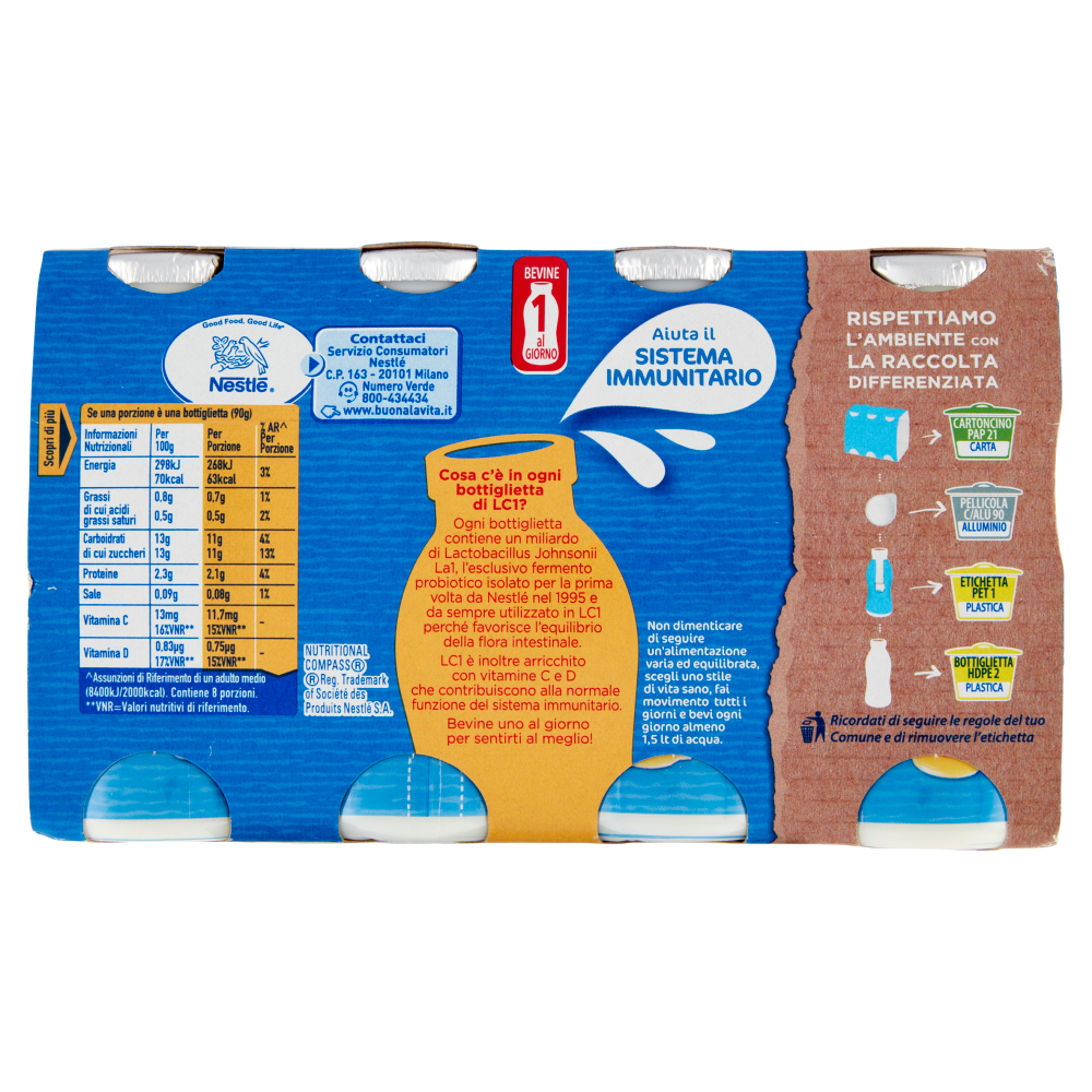 NESTLÉ LC1 con Probiotico Pappa reale 8 x 90 g