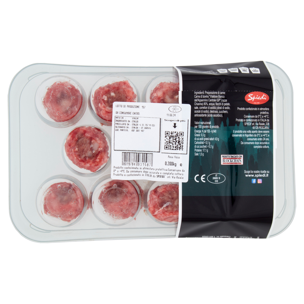 Spied&igrave; le Polpette di Chianina 0,200 Kg