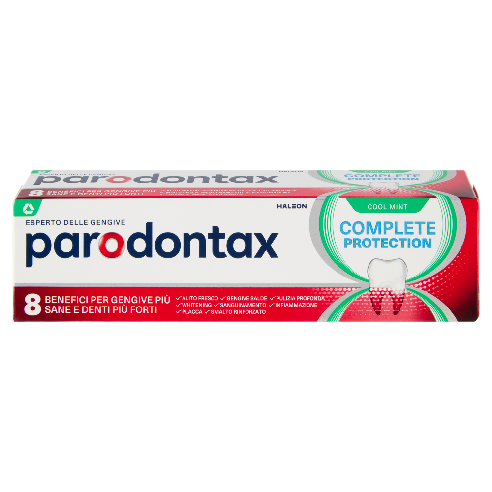 Parodontax dentifricio Complete Protection Cool Mint denti e gengive pi&ugrave; sane con fluoro 75 ml