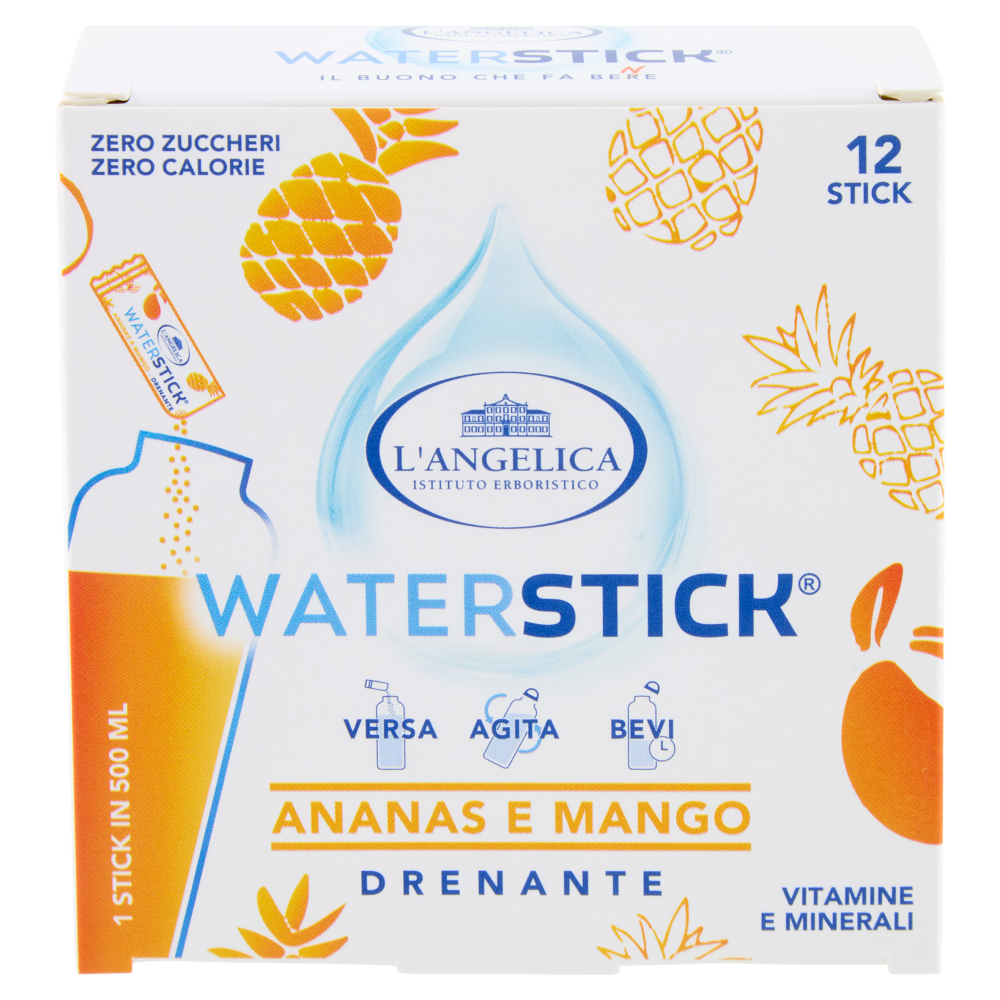 L'Angelica Waterstick Ananas e Mango Drenante 12 x 2 g