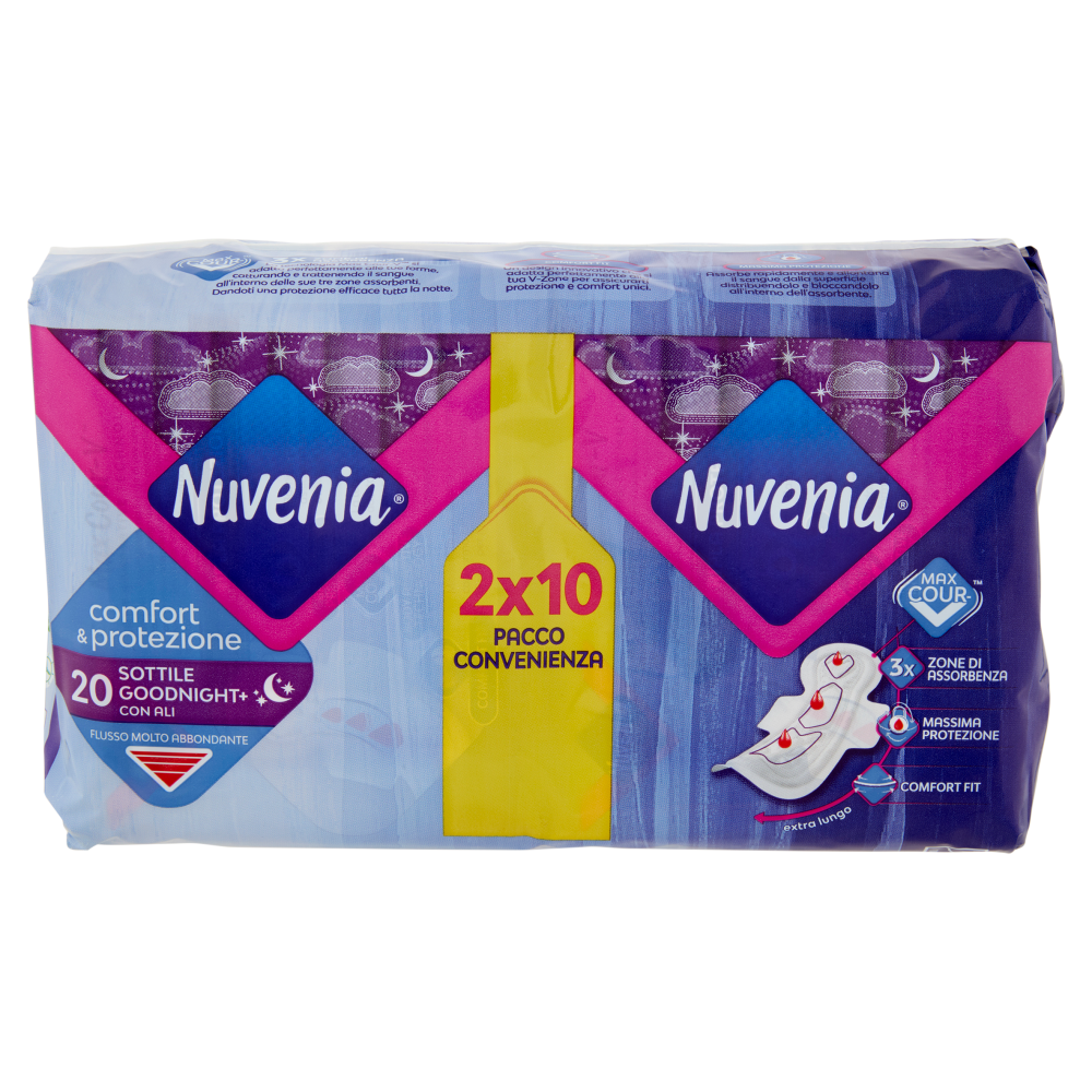 Nuvenia comfort & protezione Sottile Goodnight+ con Ali 2 x 10 pz