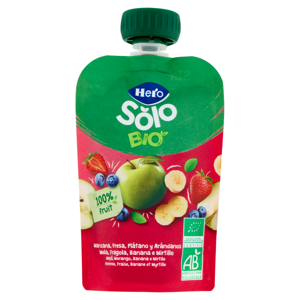 Hero Solo Bio Mela, Fragola, Banana e Mirtillo 100 g