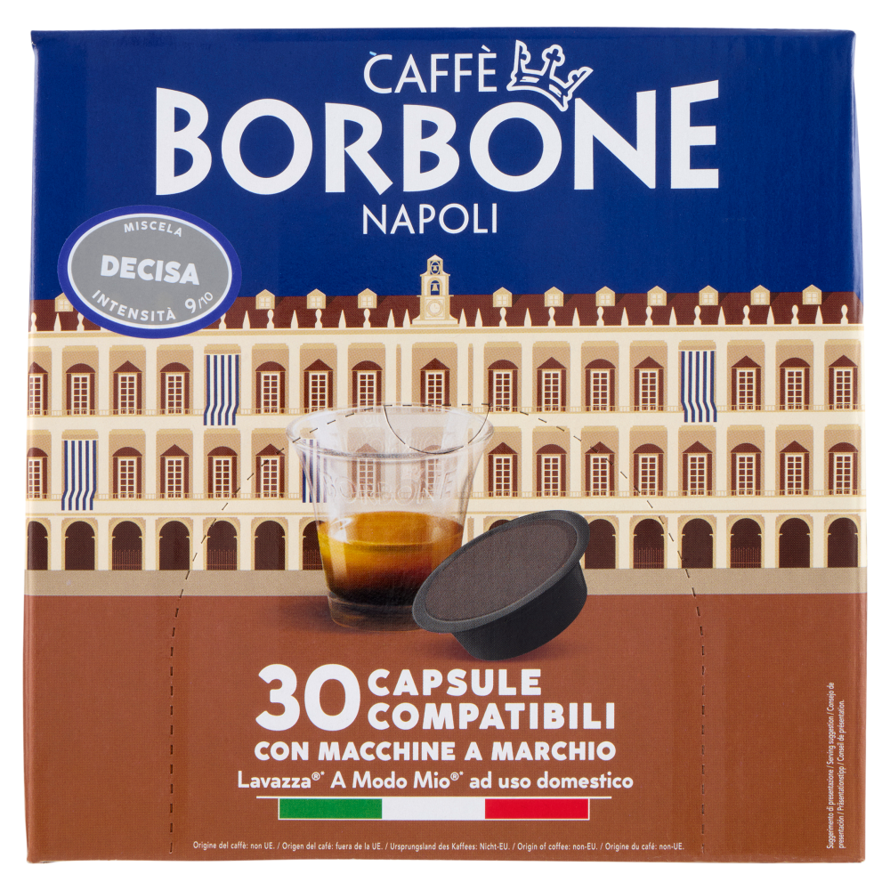 Caff&egrave; Borbone Miscela Decisa Capsule Compatibili Lavazza* A modo Mio* 30 x 7,2 g