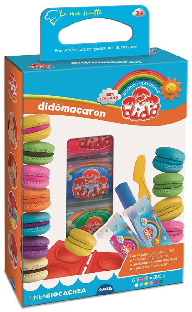 F.I.L.A. Pasta da modellare Did&ograve; Giocacrea Macaron. Confezione 6 pezzi + Accessori