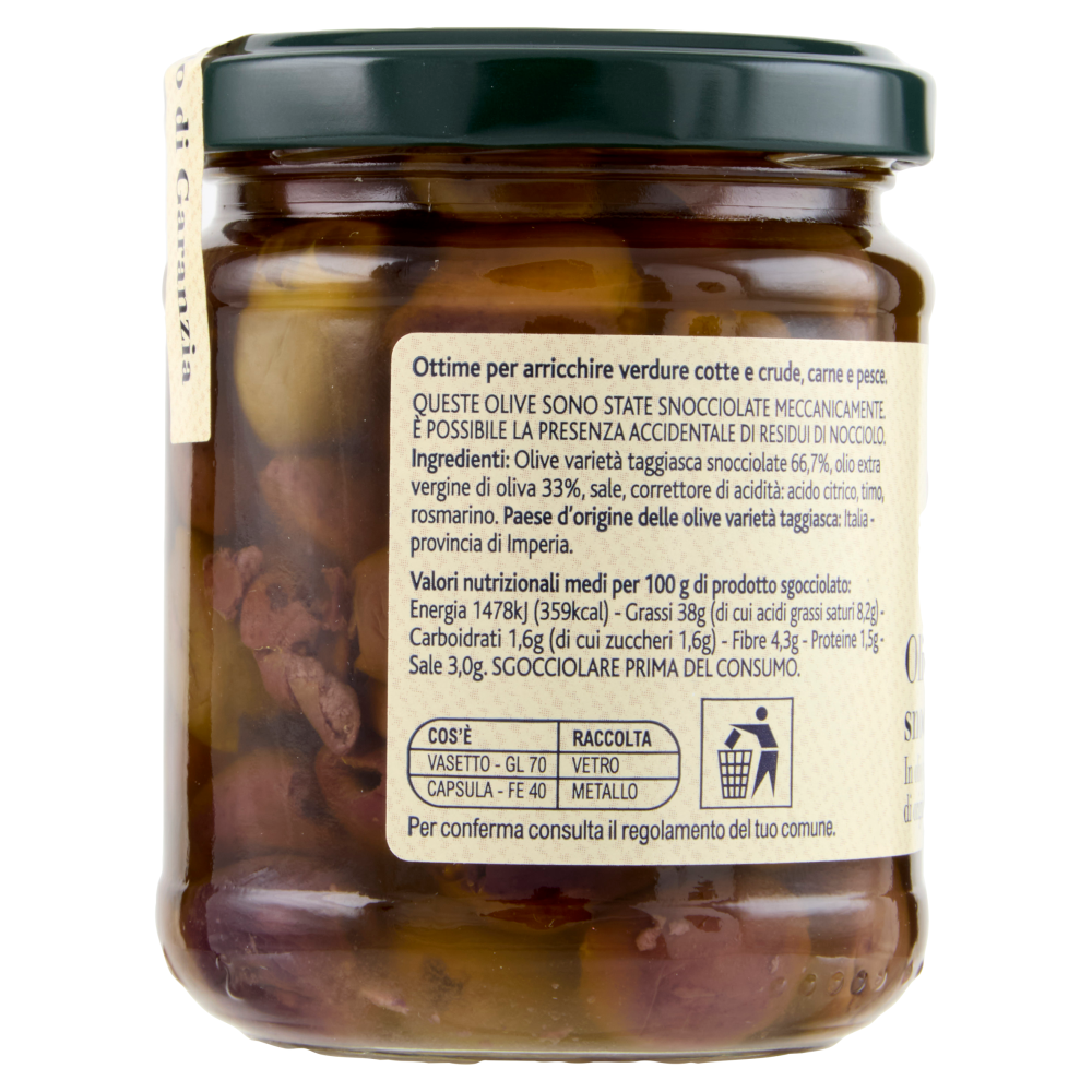 Terre d'Italia Olive Taggiasca snocciolate 180 g