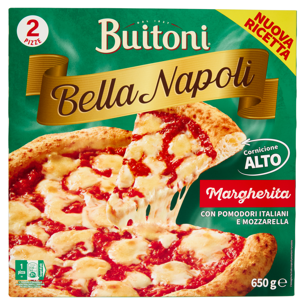 BUITONI Bella Napoli la Classica Margherita Pizza surgelata (2 pizze
