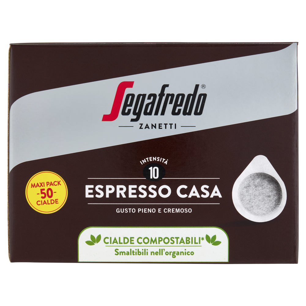 Segafredo Zanetti Espresso Casa Cialde Compostabili* 50 x 7 g