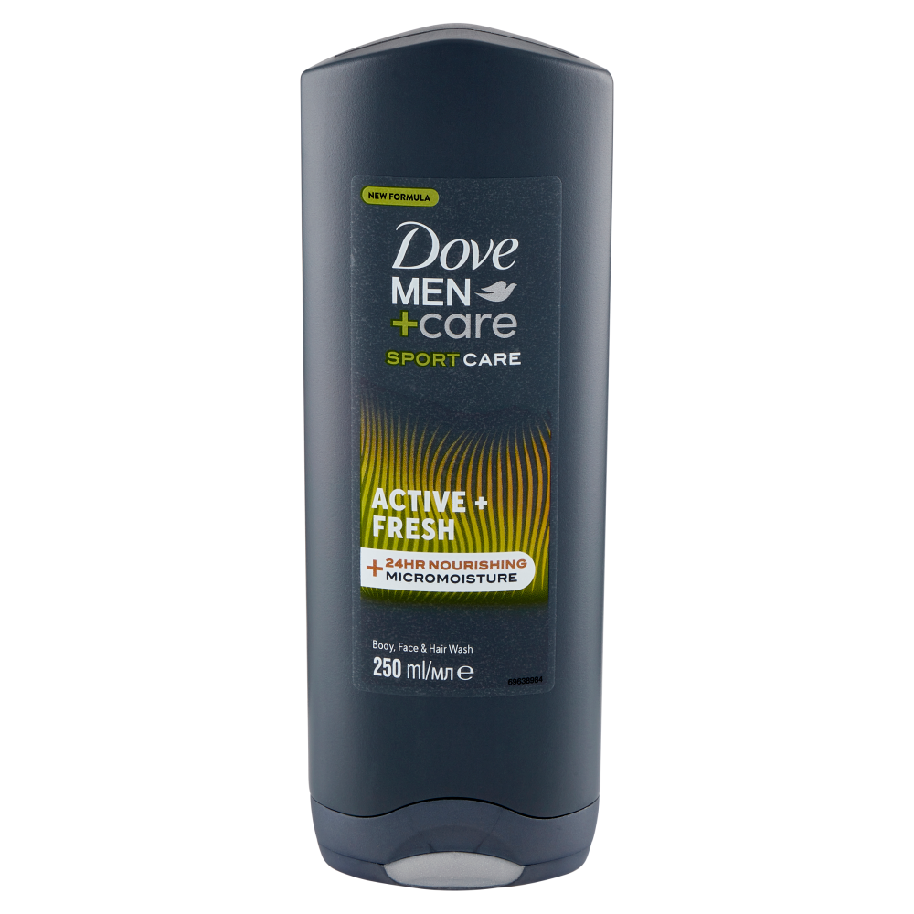Dove Men+care Sport Care Active + Fresh Body, Face & Hair Wash 250 ml