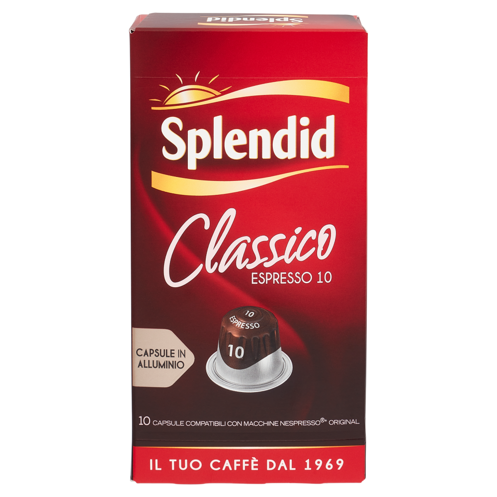 Splendid Classico 10- 10 Capsule Caffè Compatibili con Macchine Nespresso*® Original 52g
