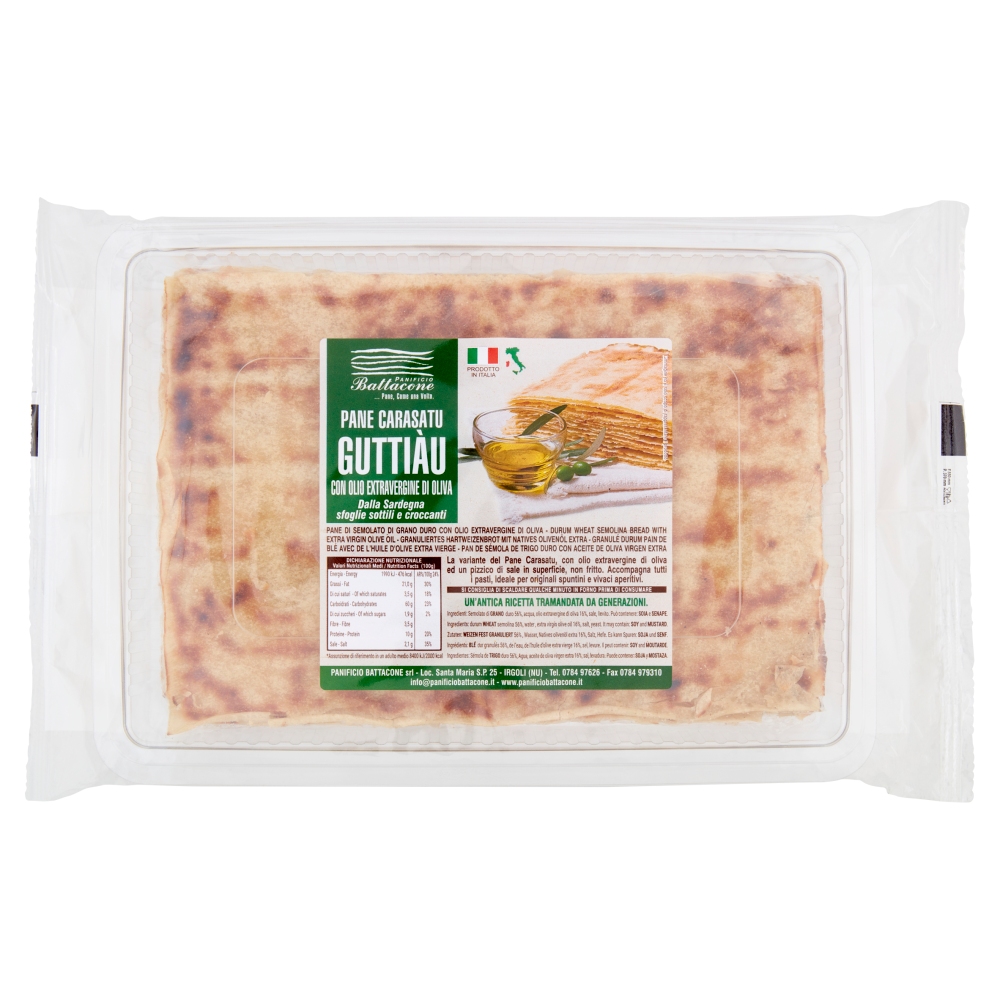 Panificio Battacone Pane Carasatu Gutti&agrave;u con Olio Extravergine di Oliva 250 g