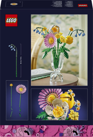 LEGO Botanicals 10347 Bouquet di Fiori Estivi Finti - Decorazione per Casa - Gioco della Natura per Bambine e Bambini 9+