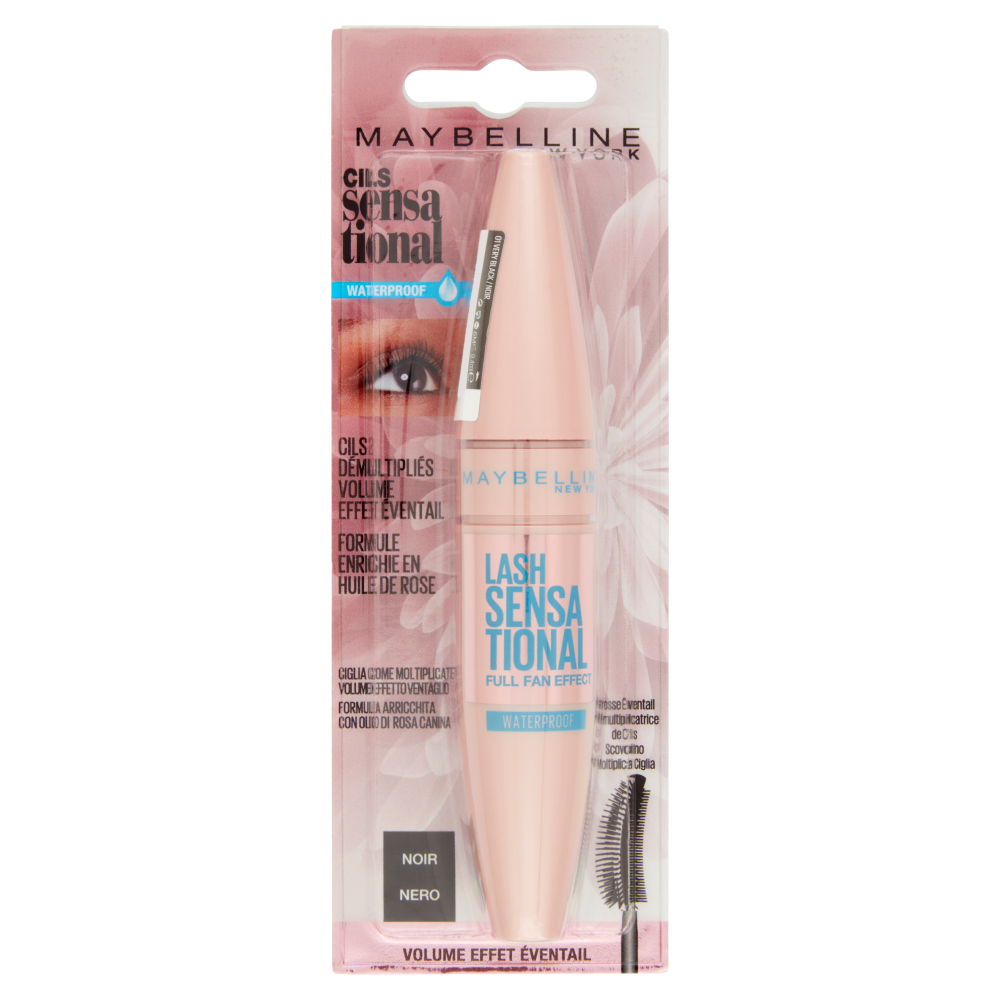 Maybelline New York Ciglia Sensazionali Mascara Volumizzante Waterproof, Effetto Ventaglio