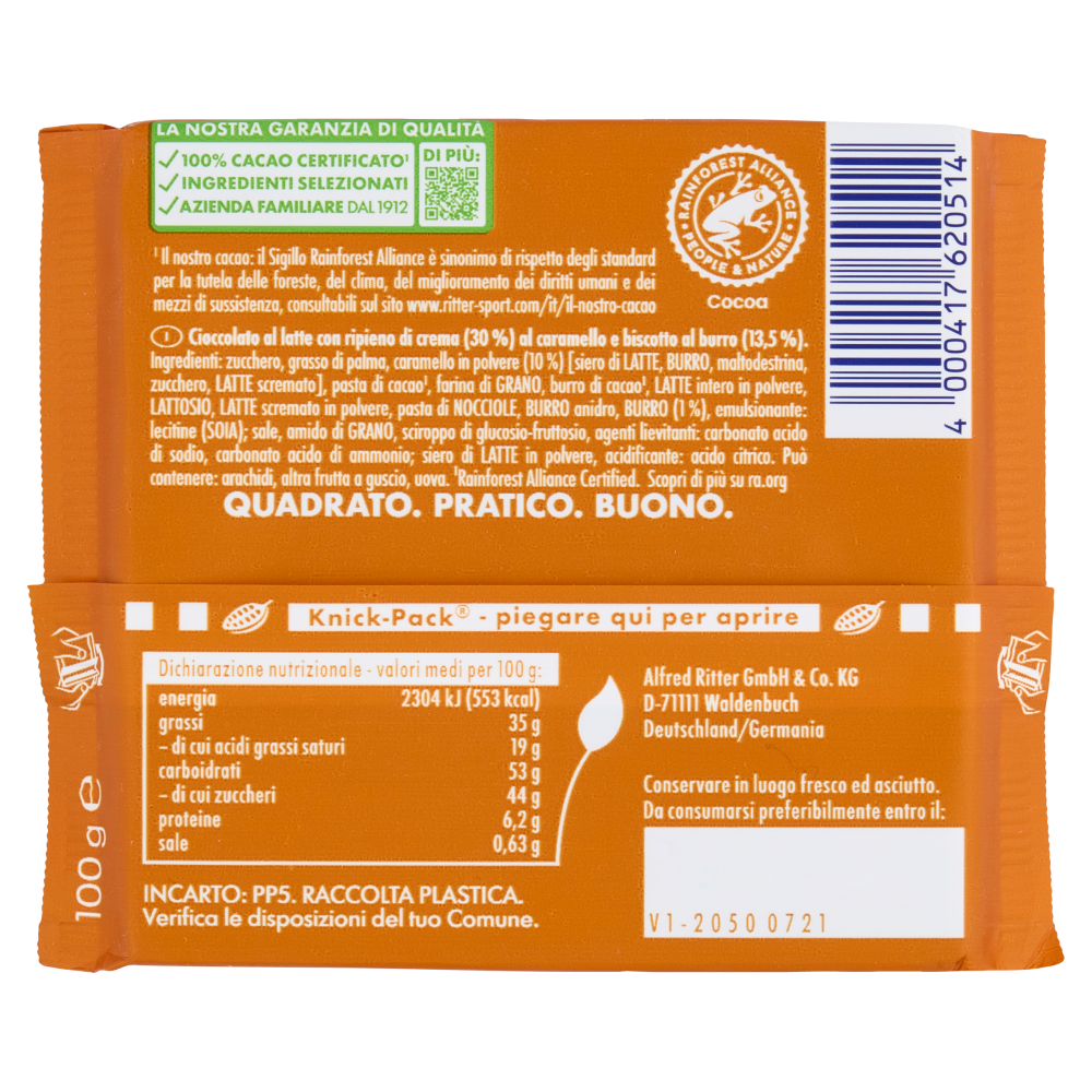 Ritter Sport Biscotto & Caramello 100 g