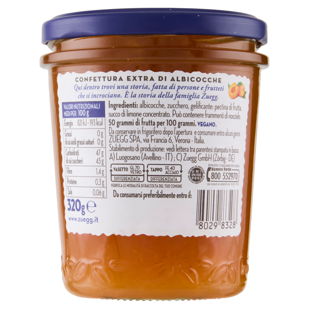 Zuegg I frutteti di Oswald Zuegg Albicocche 320 g