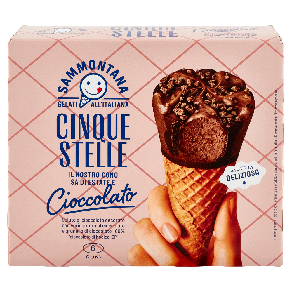 Sammontana Cinque Stelle Cioccolato 6 x 60 g