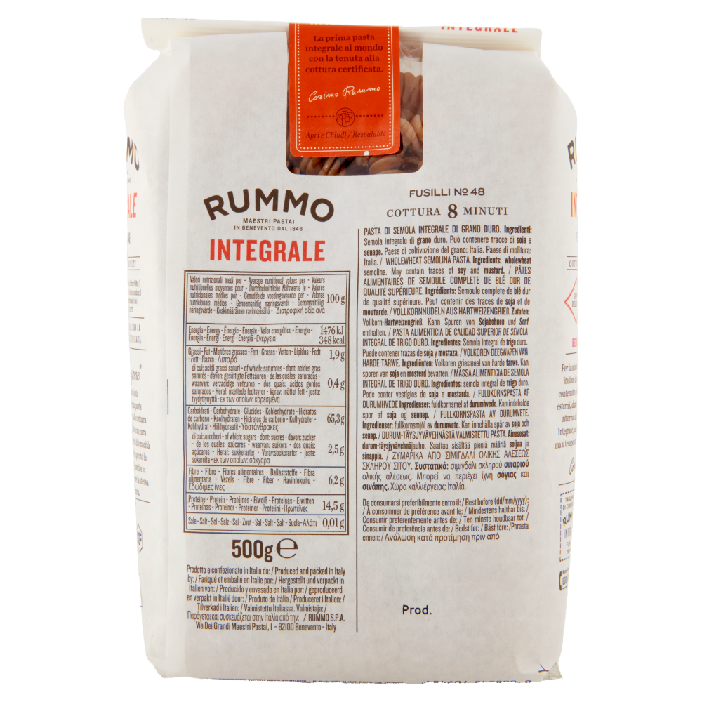 Rummo Integrale Fusilli N° 48 500 g