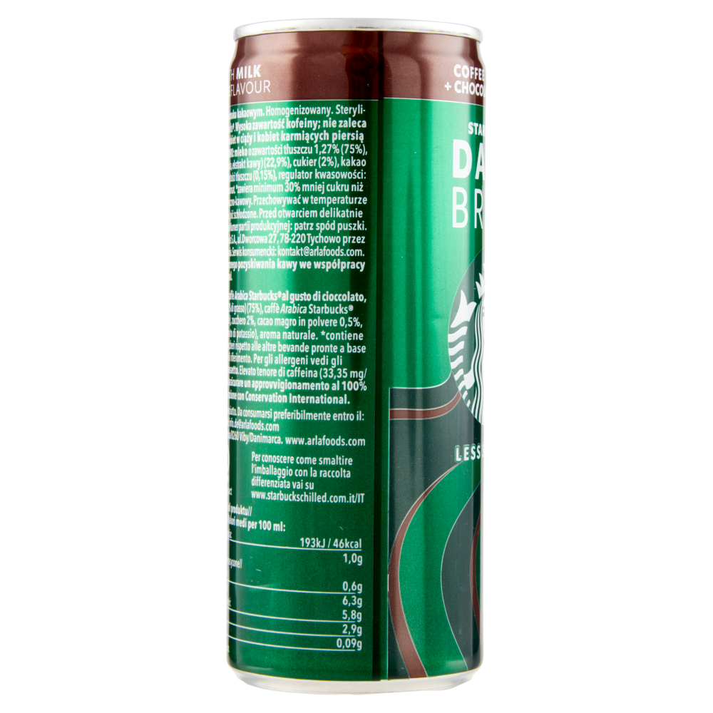 Starbucks Daily Brew Coffee whith Milk + Chocolate Flavour 250 ml
