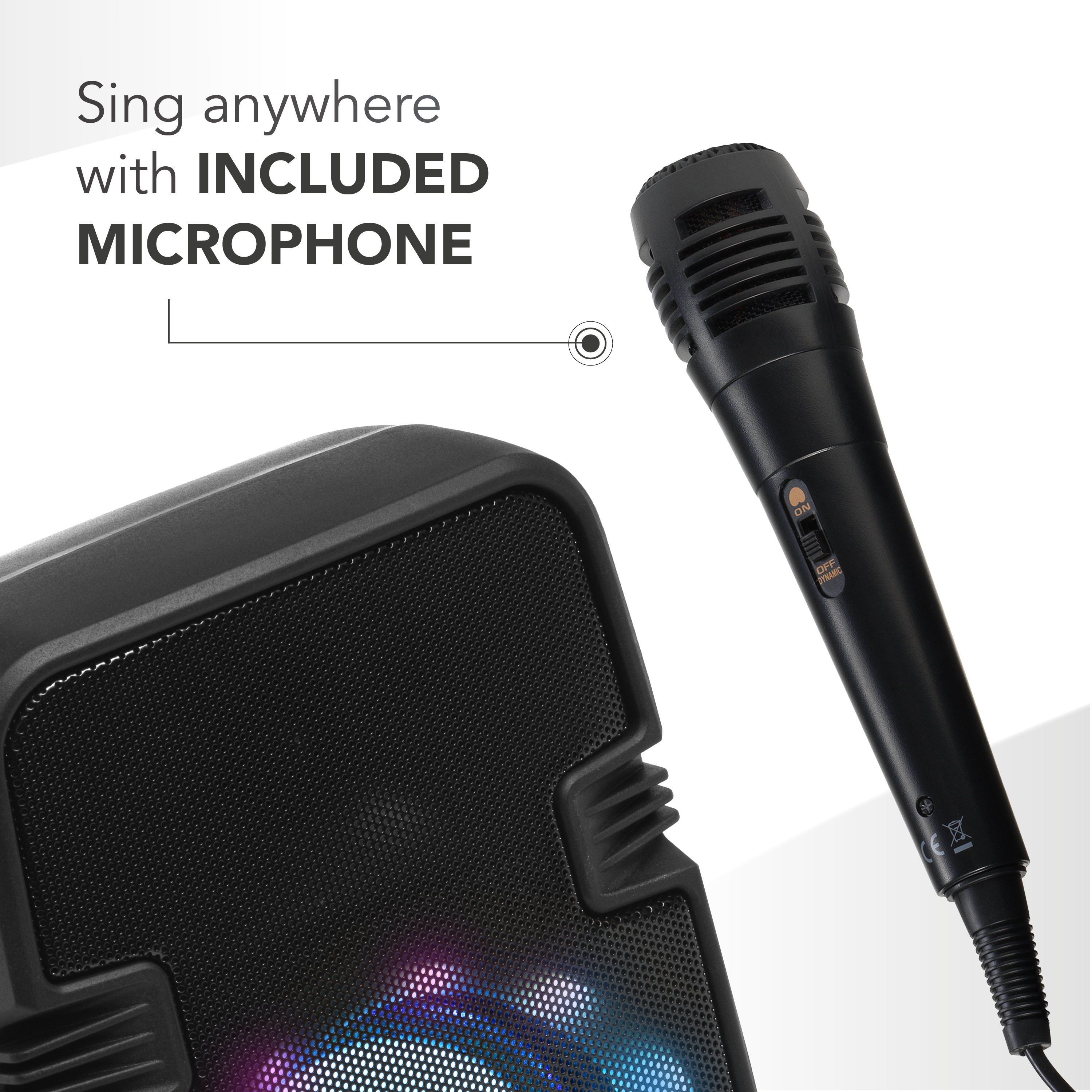 Music Sound Karaoke Speaker bluetooth Karaoke: grazie al microfono e alle luci led potrete sbizzarrirvi cantando le vostre canzoni preferite