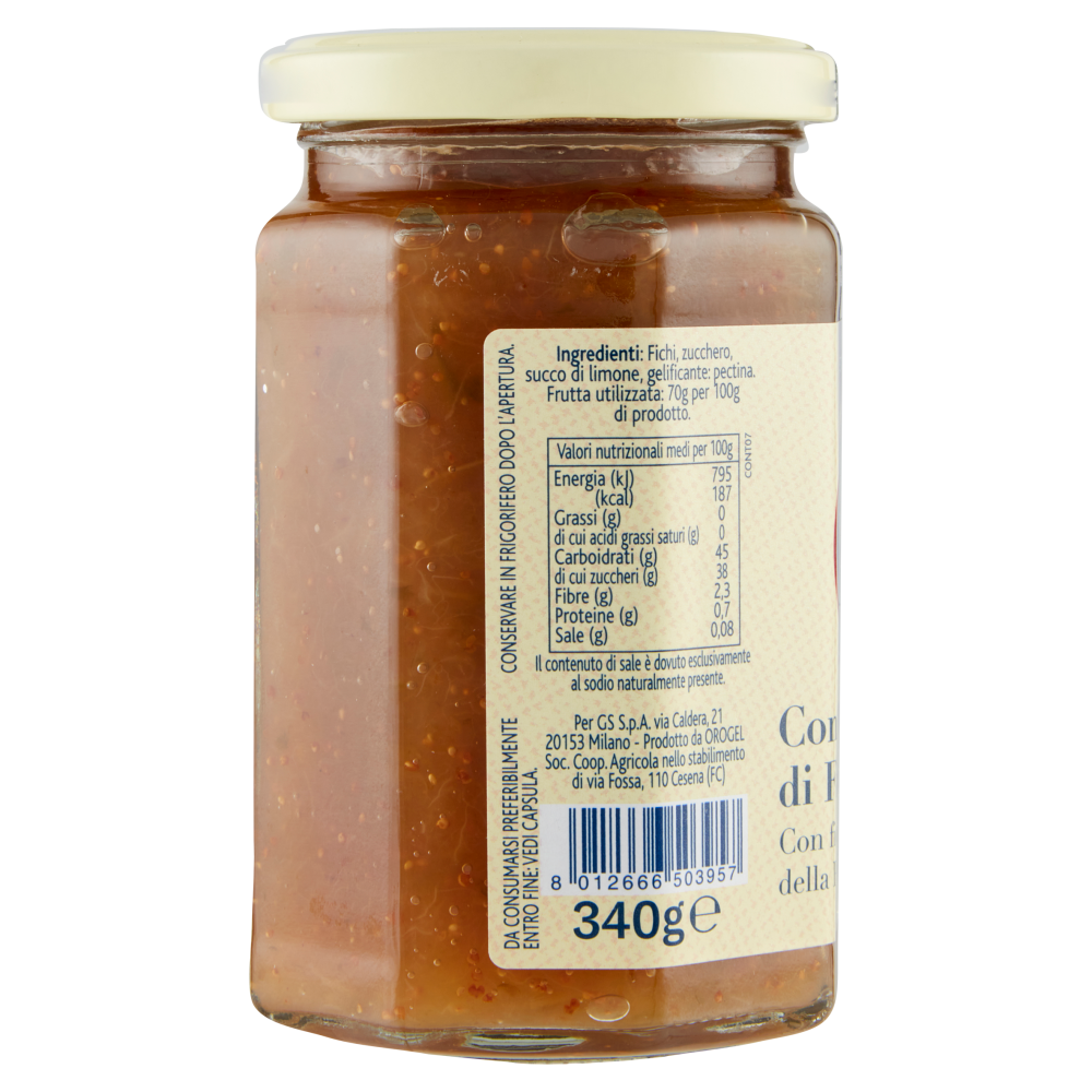 Terre d'Italia Confettura Extra di Fichi con fichi della Puglia 340 g