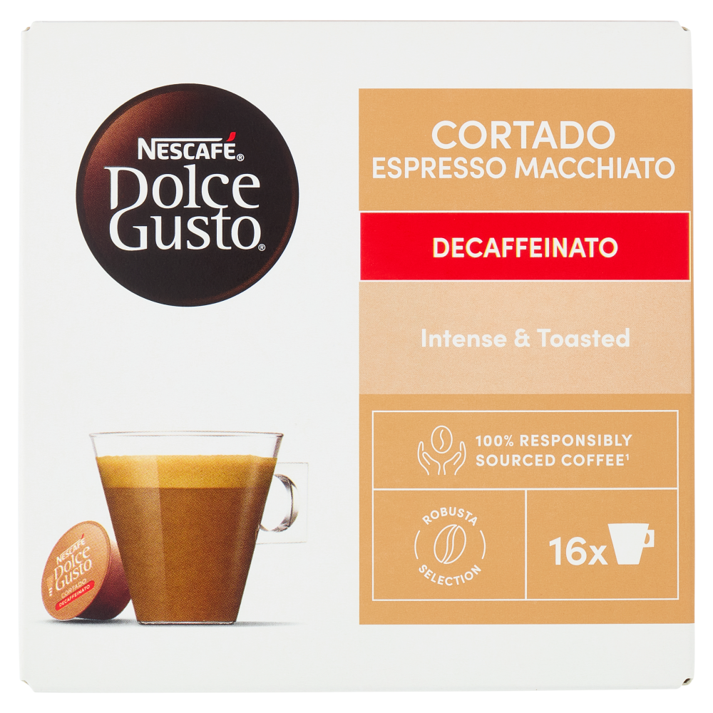 NESCAFÉ DOLCE GUSTO Cortado Espresso Macchiato Decaffeinato Caffè 16 capsule 99,2g