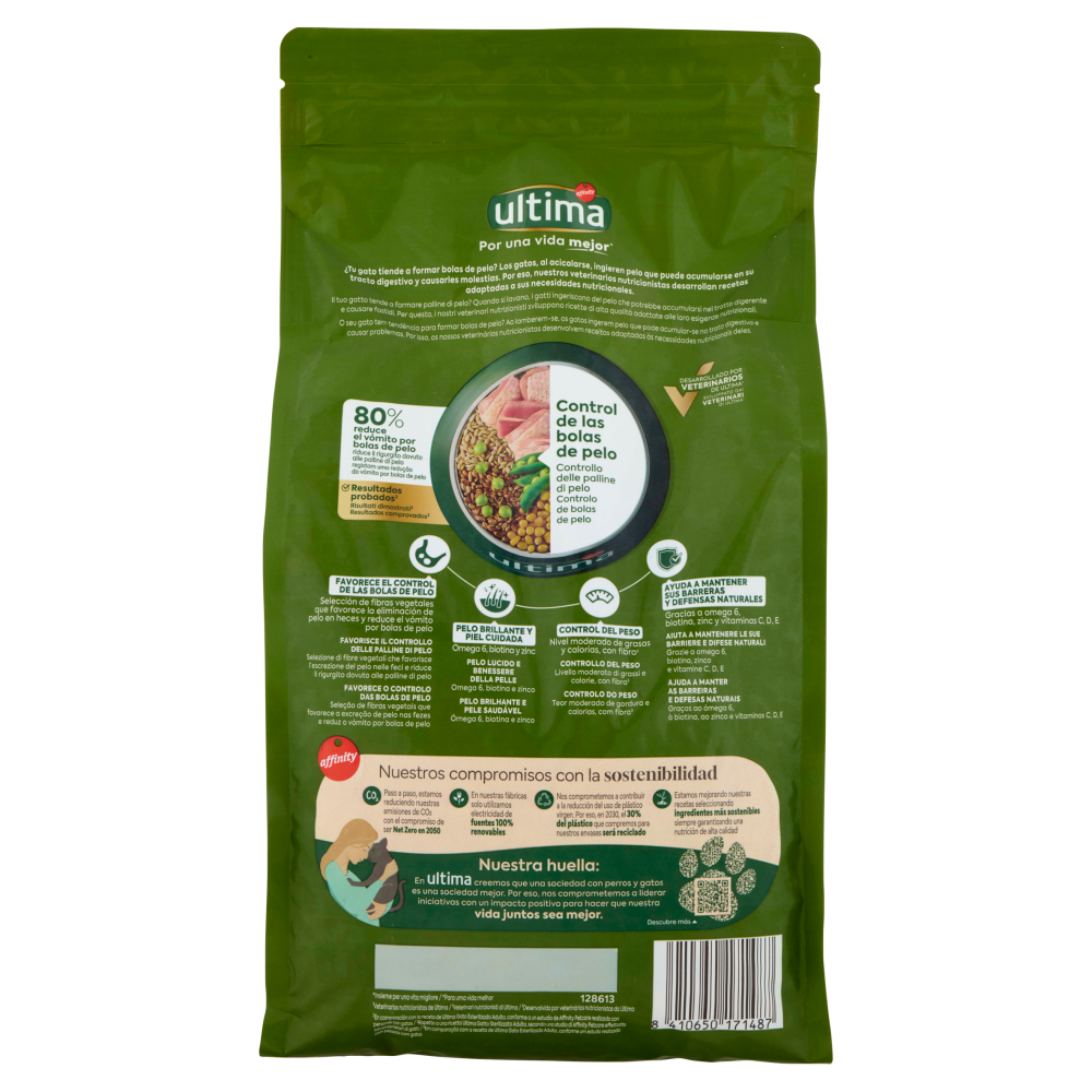 ultima Cat Sterilizzati Palline di Pelo con Tacchino 1,5 kg