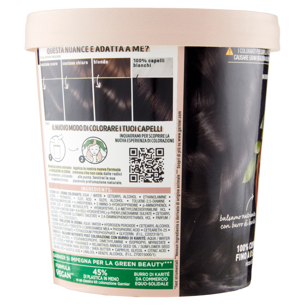 Garnier GOOD 2.0 Nero, colorazione permanente senza ammoniaca, 90% origine naturale