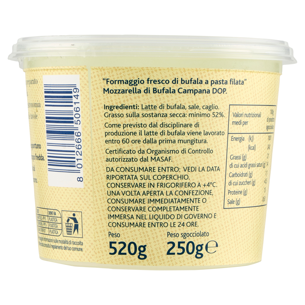 Terre d'Italia Mozzarella di bufala campana DOP 250 g