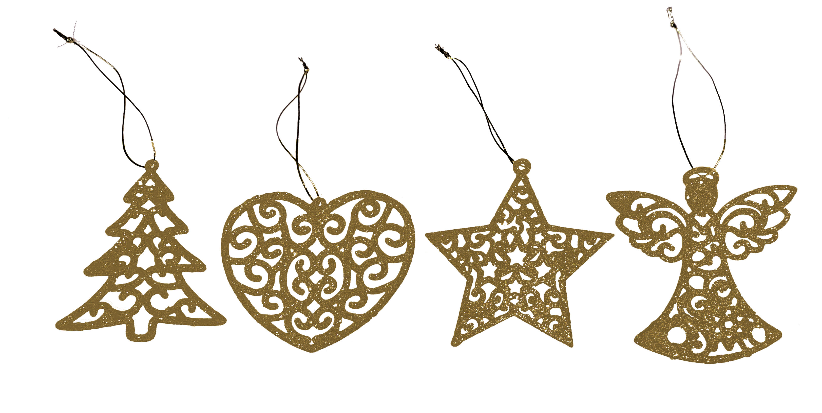 Giocoplast Addobbo Glitter Oro 10 cm