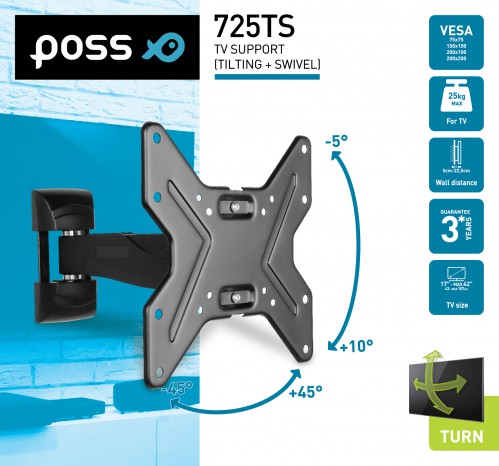 Carrefour Poss Supporto TV 17"-42" Girevole