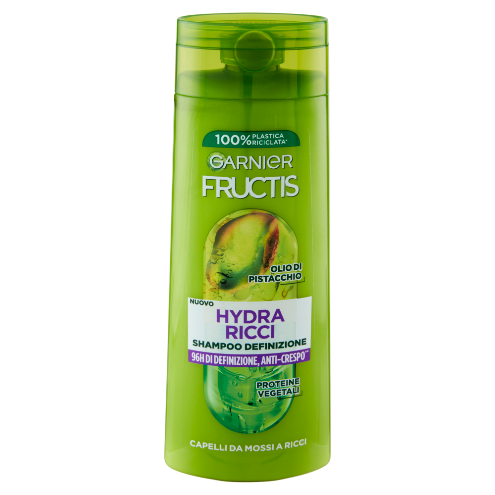 Garnier Fructis Shampoo Hydra Ricci, shampoo definizione per capelli da mossi a ricci, 250 ml