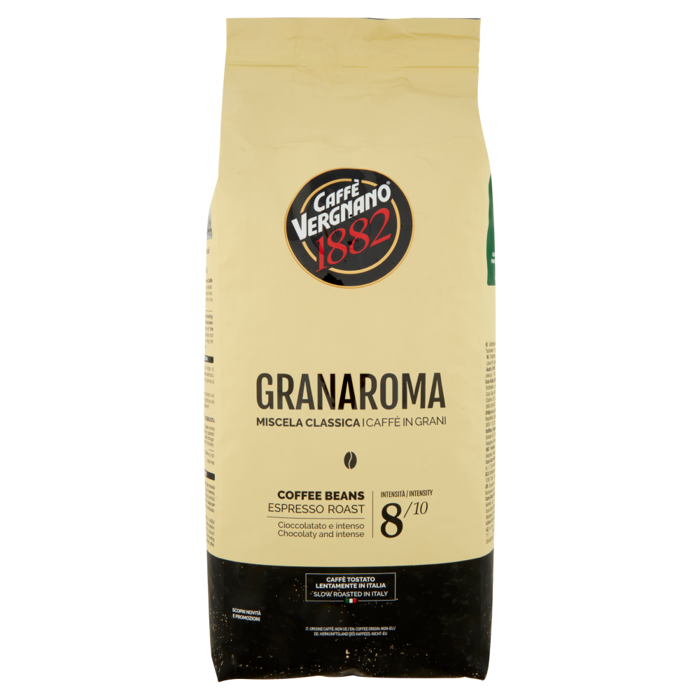 Caffè Vergnano 1882 Granaroma Miscela Classica Caffè in Grani 1000 g