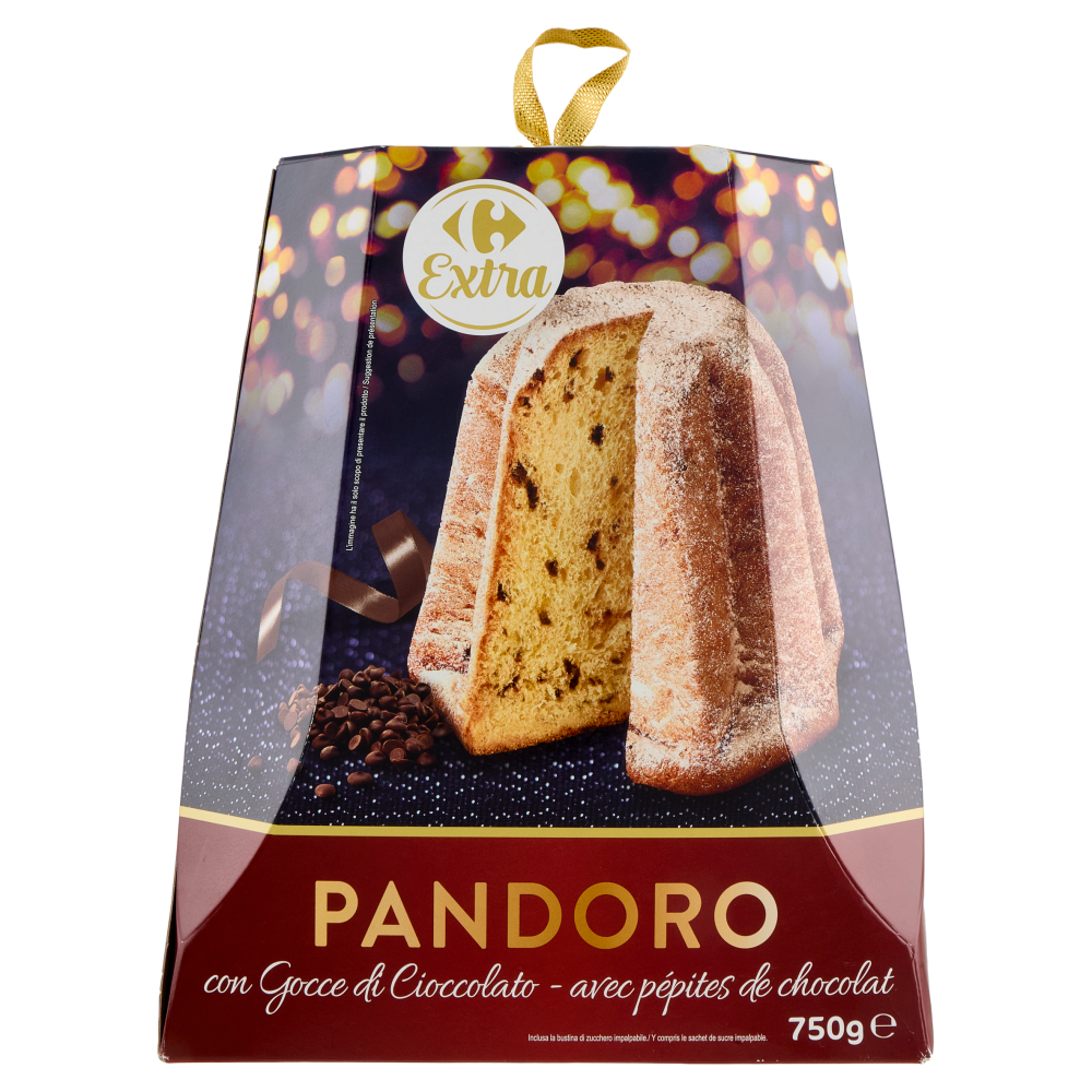 Carrefour Extra Pandoro con Gocce di Cioccolato 750 g