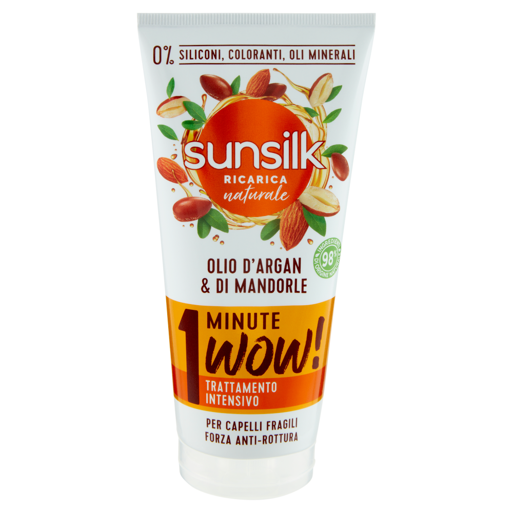 sunsilk Ricarica naturale Olio d'Argan & di Mandorle 1 Minute Wow! Trattamento Intensivo 180 mL