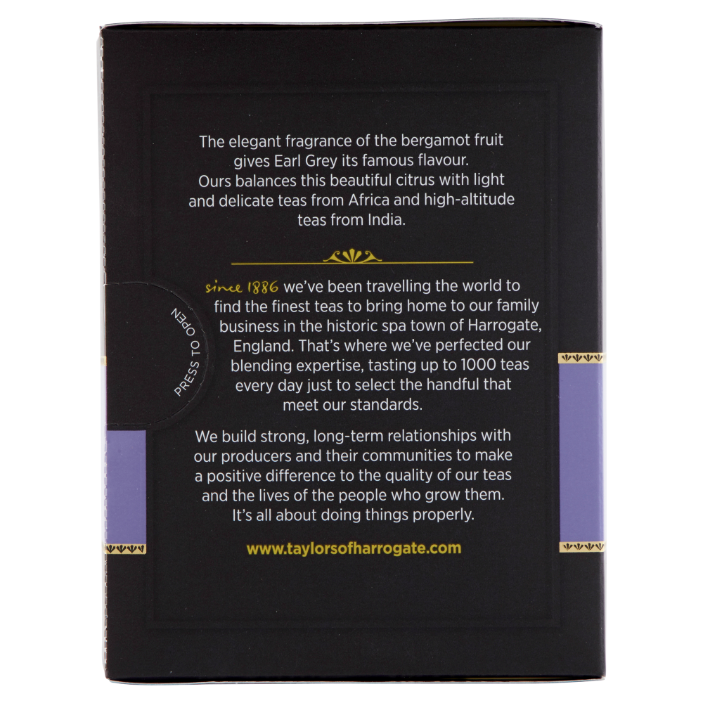 Taylors of Harrogate Earl Grey Tea 20 Tea Bags 50 g